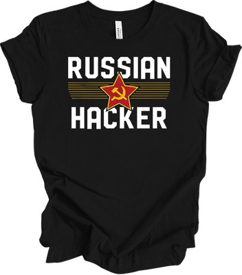 Funny Russian Hacker T-Shirt Russian Programmer Gift Soviet Hammer and Sickle