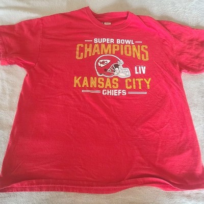 Kansas City Chiefs Mens Extra Large Red Super Bowl Champs LIV