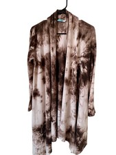 Silver Charm Tie Dye Long Kimono Cardigan Duster Size M Bohemian Festival