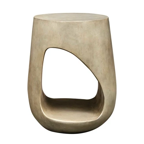 Uttermost 50255 Lithos 18" Diameter Resin Top Plywood - Grey - Picture 3 of 6