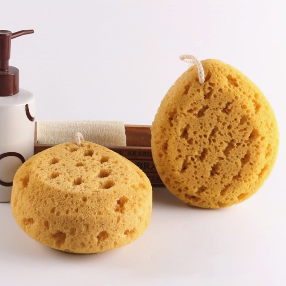2 Pcs Honeycomb Bath Sponge Body Exfoliating Tool Skin Cleaning Scrubber