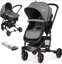 Pram 2-In-1 Travel System, Foldable Baby Pushchair With Rain Cover, Reclinable R