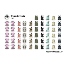 Planner Stickers – Fashion Dress & Overalls Colorful Sticker Pack for Organizati
