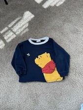 Vintage Disney Navy and Long Sleeve Winnie the Pooh Shirt Pooh Bear Design 3T