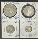 1967 CANADA SILVER $1, 50c, 25c, 10c COIN LOT