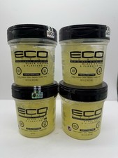  4 Eco Style Black Castor  Flaxseed Oil Professional Styling Gel 16 oz BIG