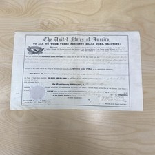 1853 Land Grant President Franklin Pierce SIGNED RARE HISTORICAL DOCUMENT