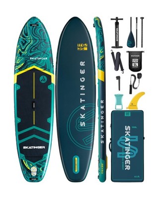 Skatinger 11'6×35'' Super Wide Inflatable Paddle Board, Ultra Stable Stand U
