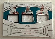 2021 Panini National Treasures -NFL Gear Trio Materials Marino, Tua, Griese /99 