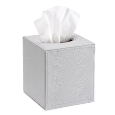 Tissue Box Cover Square Tissue Box Stylish PU Tissue Box Holder Magnetic Bottom