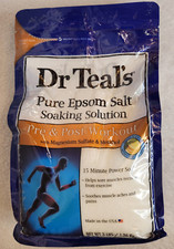 Dr Teal's Pure Epsom Salt Soak, Pre  Post Workout with Magnesium Menthol, 3 Lbs