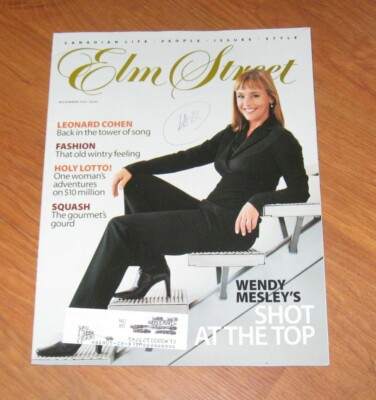 Elm Street 2001 magazine Wendy Mesley COVER photos Leonard Cohen