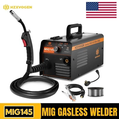 HZXVOGEN Mini MIG Welder MIG Welding Machine MIG Gasless Flux Core Weld Iron 110V/220V