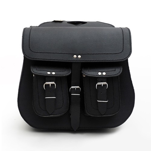 1 Paar Leder Satteltaschen Chopper Cruiser Seitentaschen universal - Bild 2 von 5