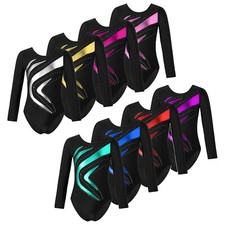 Kids Girls Leotard Figure Skating Bodysuit Rumba Jumpsuit Performance Ballet