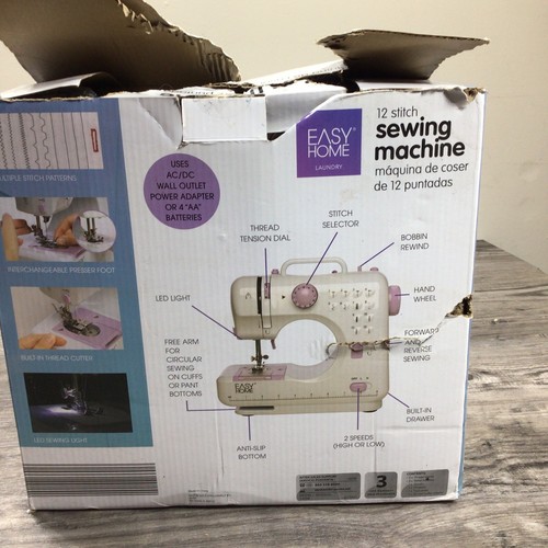 Easy Home 12 Stitch Sewing Machine w/ Foot Pedal New Open Box Torn Up Box - Picture 12 of 15