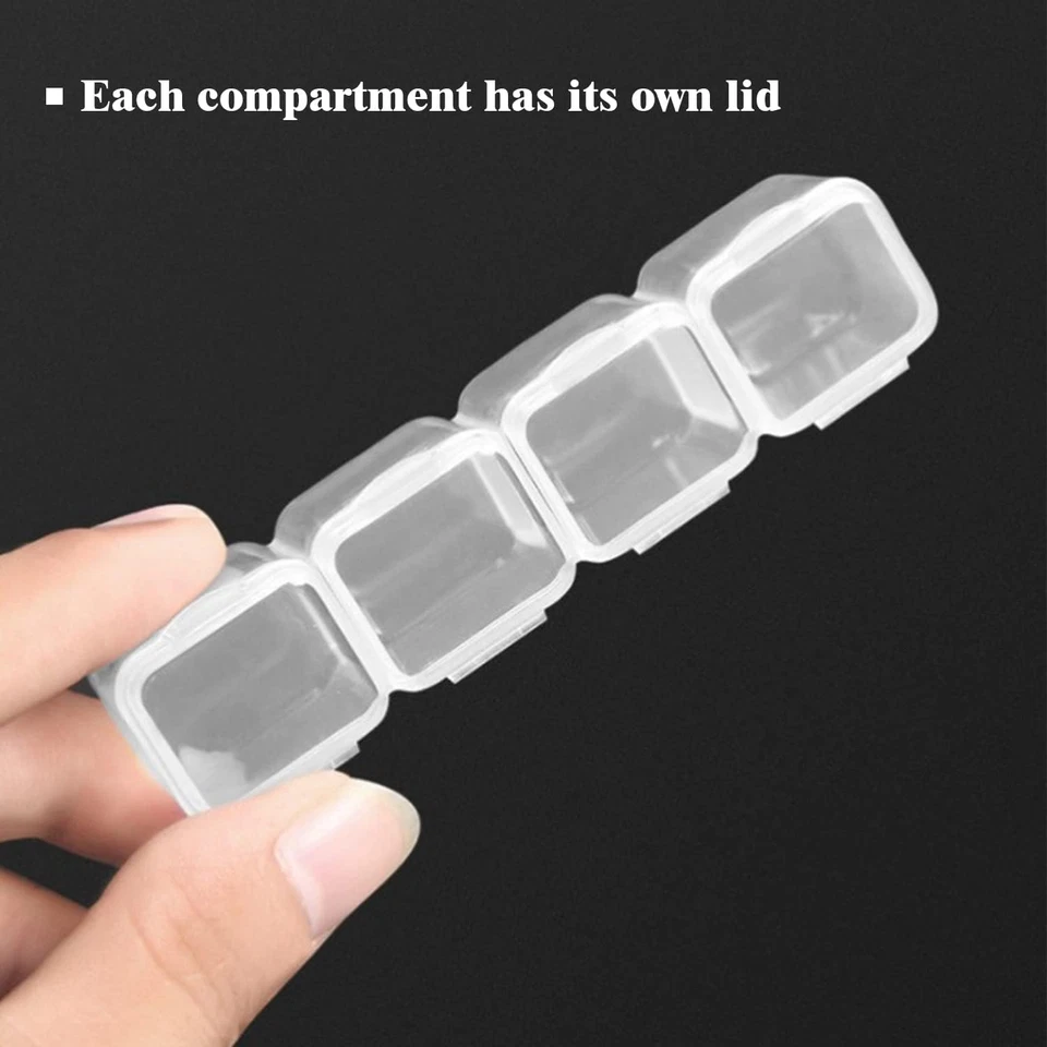 Fächer Kunststoff Dosen, Einstellbar Aufbewahrungsboxen Plastik Sortimentsboxen - Bild 4 von 4