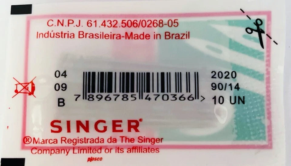 20 Singer Nähmaschinen Nadeln 2020 Stärke 90/14 für gewebte Stoffe - Bild 2 von 2