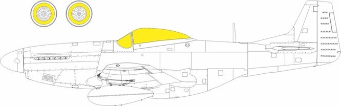 Eduard Accessories CX673 - 1:72 P-51D Eduard - New