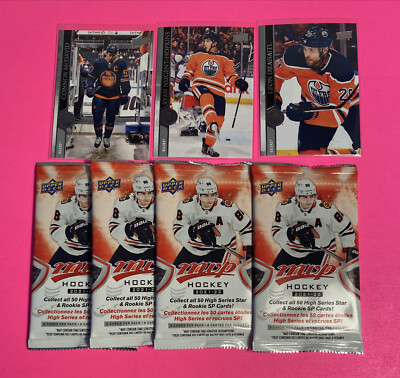 NHL lot (4) 2021-22 NHL MVP Packs + Connor Mcdavid Ryan NH Leon Draisaitl Lot 