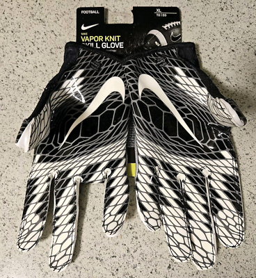 NEW Nike Vapor Knit Black White Adult Football Skill Gloves Size