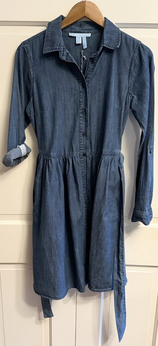 draper james chambray shirt dress Avery Shirtdress in Chambray | Color - Medium Wash / 2X