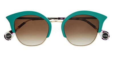 Sunglasses Cat Eye Designer WOOW Super Lucky 2 Green Duck And Gold