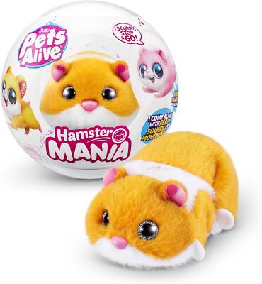 Pets Alive Hamstermania (Orange) By ZURU Hamster, Electronic Pet, 20+ Sounds Toy