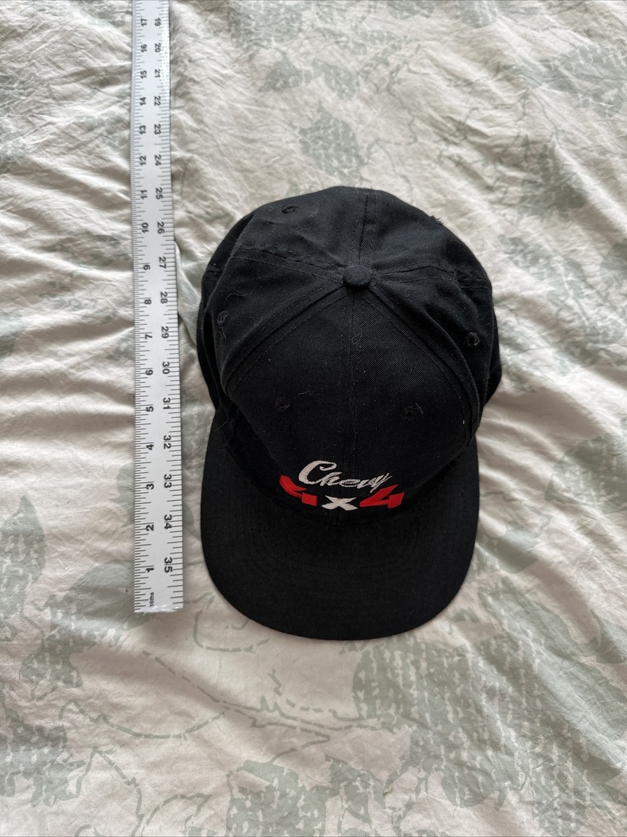 Vintage Chevy 4X4 Hat Snap Back Embroidered Chevrolet Truck Black