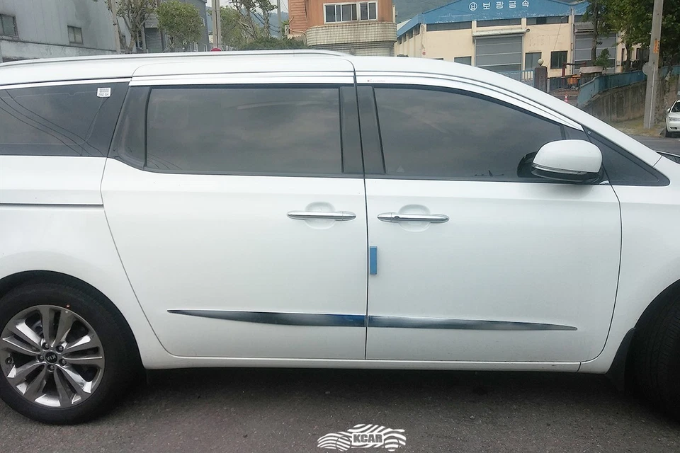 Side Skirt Accent Molding Chrome Garnish C244 6Pcs UPS# for KIA Sedona 2015~2020 - Imagem 4 de 4