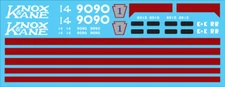 N Scale - Knox and Kane Railroad Locomotive Decal Set