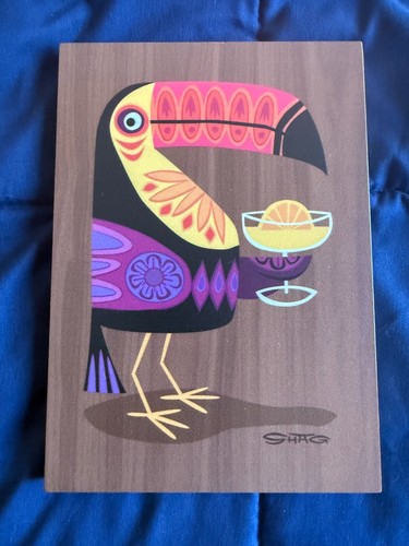 SIGNED SDCC x SHAG Tiki Cocktail Birds of Wonderland Wood LE Print - THE TOUCAN