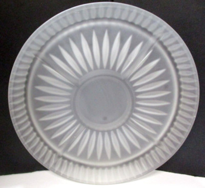 Frosted Glass 4 Section Chip n Dip Shrimp Serving Bowl