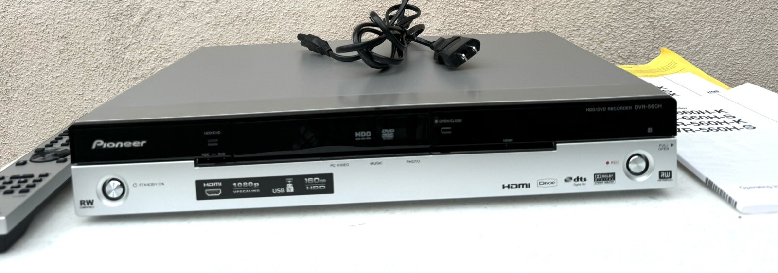 PIONEER DVR560HS HDD/DVD RECORDER 160GB HDD HARD DRIVE 1080P HDMI