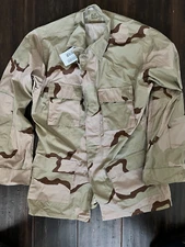 NWT US Military DCU Army Shirt Jacket Desert Tri-Color Camo Medium X-Long