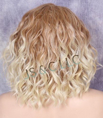 Echthaar Mischung Full Lace Front Perücke Monoteil Hitze OK Blond Mix Neu mit Etikett 27-613 RHZ - Bild 7 von 8