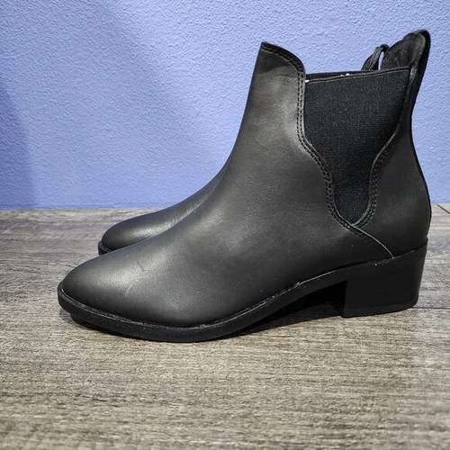 Soludos Marf schwarze Leder Chelsea Stiefeletten Damen US 5 M NEU - Bild 4 von 7