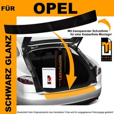 LACKSCHUTZFOLIE LADEKANTENSCHUTZ FÜR OPEL ASTRA CARAVAN 1998-2005 Schwarz Glanz