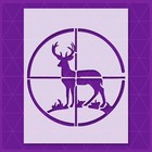 Buck Head Deer Hunting Stencil - Reusable Mylar Bear Forest Bear