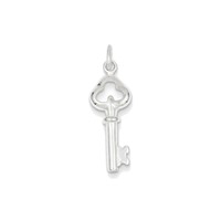 925 Sterling Silver Polished Key Charm Pendant - 9x23mm 0.58 Grams on sale 925 Sterling Silver Polished Key Charm Pendant - 9x23mm 0.58 Grams on sale