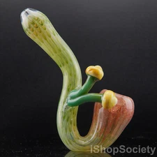6" Mushroom Sherlock Tobacco Smoking Pipe Thick Collectible Glass Pipes - P719C
