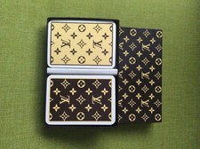 LOUIS VUITTON - RARO SET VINTAGE CARTE DA GIOCO - 2 MAZZI - ANNI 70 ORIGINALI 