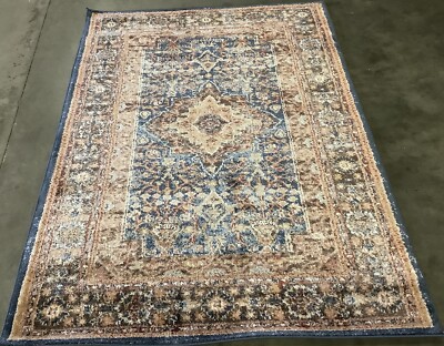 NAVY / BROWN 4' X 6' Flaw in Rug, Reduced Price 1172666370 BIJ652N-4
