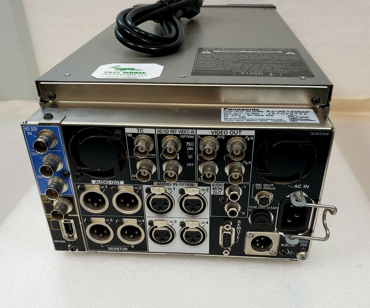 Panasonic AJ-HD12000A DVCPRO HD EX Digital HD NTSC PAL VCR Panasonic AJ-HD12000A DVCPRO HD EX Digital HD NTSC PAL VCR
