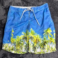 Men  s Old Navy swim trunks size Large tropical