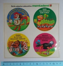 VINTAGE STICKER STICKER STICKER MENTADENT 4 PIECES 80s 