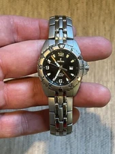 Festina All Stainless Steel Unisex Quartz Watch, Model 8981, Ex. Cond, New Batt.