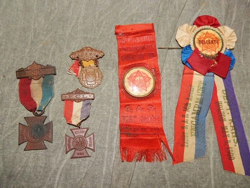 Ladies Of The GAR  & Women's Relief Corps ribbons & badges 1900, 02 etc.