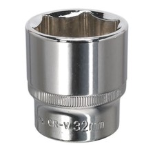 Image of Sealey 32mm WallDrive Standard Length Chrome Socket 1/2"Sq Drive SP1232 