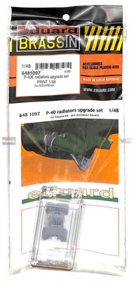 EDU6481097 1:48 Eduard Brassin - P-40E Warhawk Radiators Upgrade Set (EDU kit)